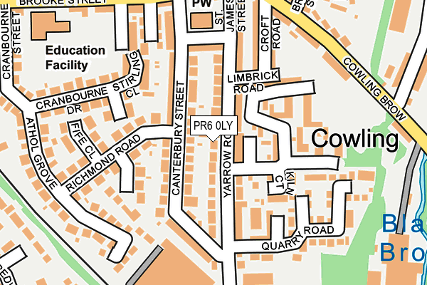 PR6 0LY map - OS OpenMap – Local (Ordnance Survey)