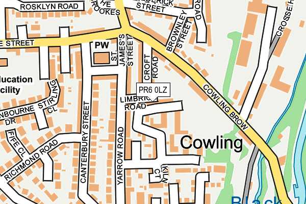 PR6 0LZ map - OS OpenMap – Local (Ordnance Survey)