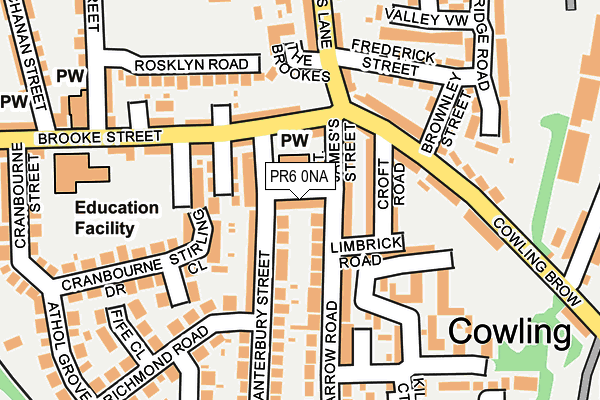 PR6 0NA map - OS OpenMap – Local (Ordnance Survey)