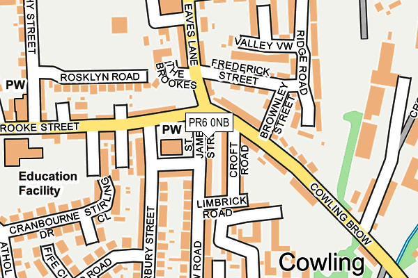 PR6 0NB map - OS OpenMap – Local (Ordnance Survey)