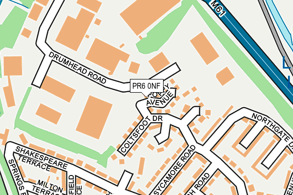 PR6 0NF map - OS OpenMap – Local (Ordnance Survey)