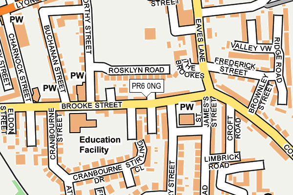 PR6 0NG map - OS OpenMap – Local (Ordnance Survey)