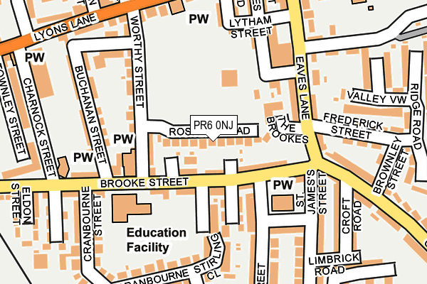 PR6 0NJ map - OS OpenMap – Local (Ordnance Survey)