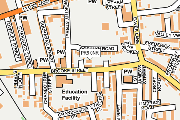 PR6 0NR map - OS OpenMap – Local (Ordnance Survey)