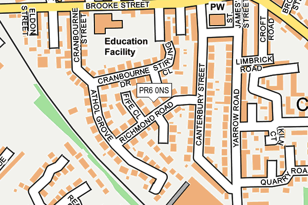 PR6 0NS map - OS OpenMap – Local (Ordnance Survey)