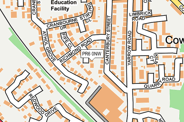 PR6 0NW map - OS OpenMap – Local (Ordnance Survey)