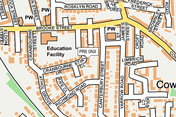 PR6 0NX map - OS OpenMap – Local (Ordnance Survey)