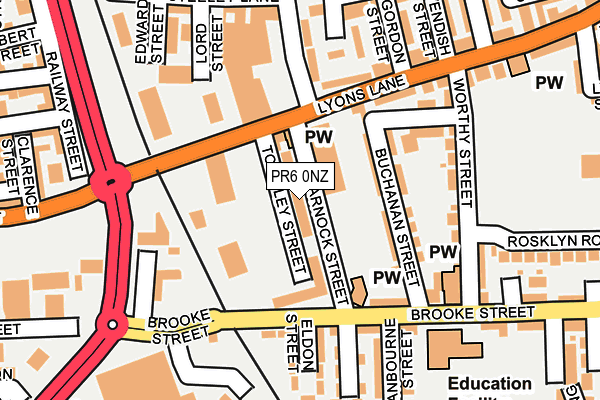 PR6 0NZ map - OS OpenMap – Local (Ordnance Survey)