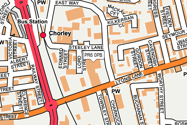 PR6 0PB map - OS OpenMap – Local (Ordnance Survey)