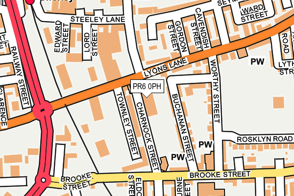 PR6 0PH map - OS OpenMap – Local (Ordnance Survey)