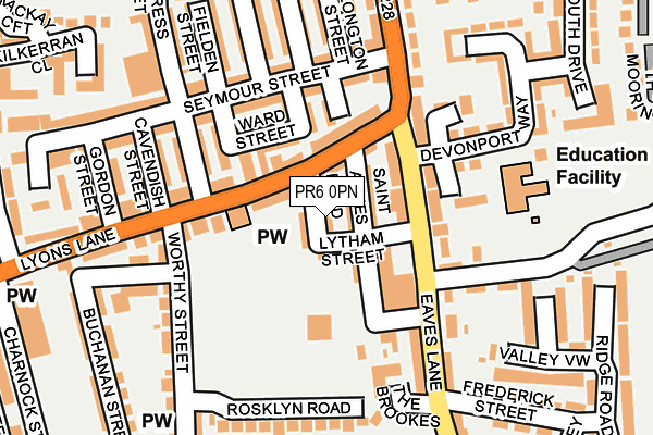 PR6 0PN map - OS OpenMap – Local (Ordnance Survey)