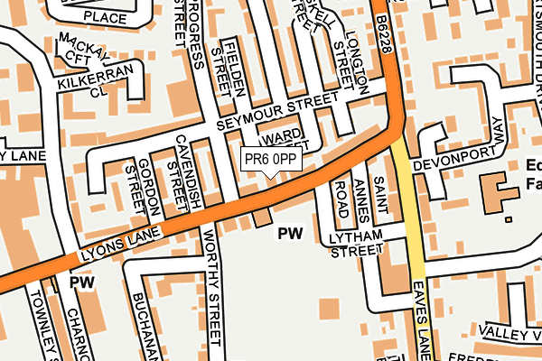 PR6 0PP map - OS OpenMap – Local (Ordnance Survey)