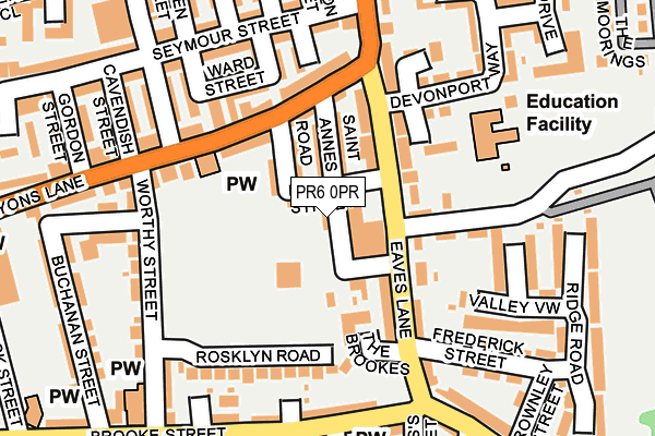 PR6 0PR map - OS OpenMap – Local (Ordnance Survey)