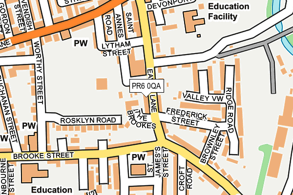 PR6 0QA map - OS OpenMap – Local (Ordnance Survey)