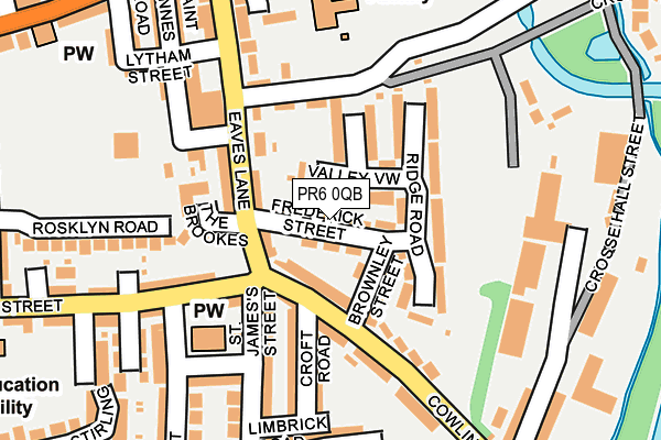 PR6 0QB map - OS OpenMap – Local (Ordnance Survey)