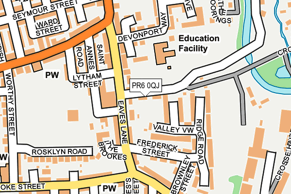 PR6 0QJ map - OS OpenMap – Local (Ordnance Survey)