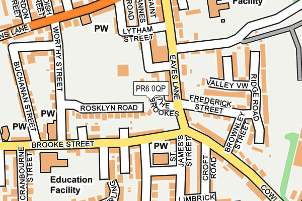 PR6 0QP map - OS OpenMap – Local (Ordnance Survey)