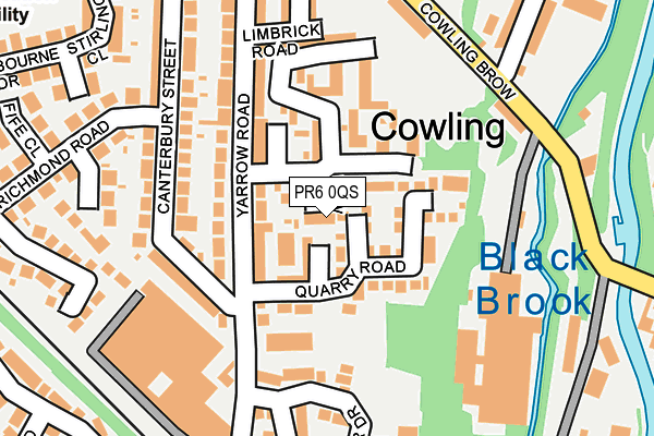 PR6 0QS map - OS OpenMap – Local (Ordnance Survey)