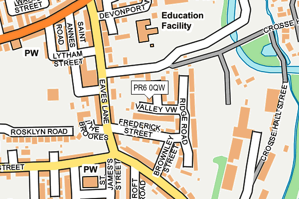 PR6 0QW map - OS OpenMap – Local (Ordnance Survey)