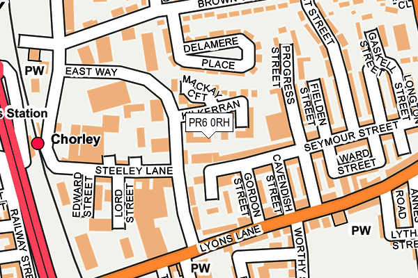 PR6 0RH map - OS OpenMap – Local (Ordnance Survey)