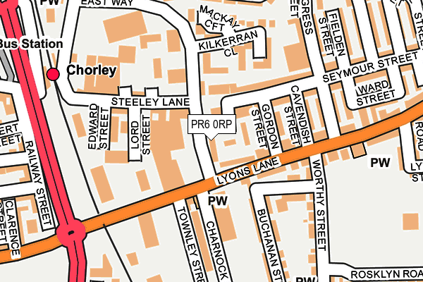 PR6 0RP map - OS OpenMap – Local (Ordnance Survey)