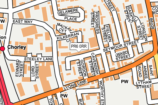 PR6 0RR map - OS OpenMap – Local (Ordnance Survey)