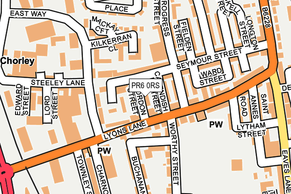 PR6 0RS map - OS OpenMap – Local (Ordnance Survey)