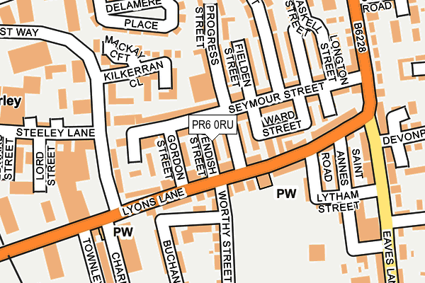 PR6 0RU map - OS OpenMap – Local (Ordnance Survey)