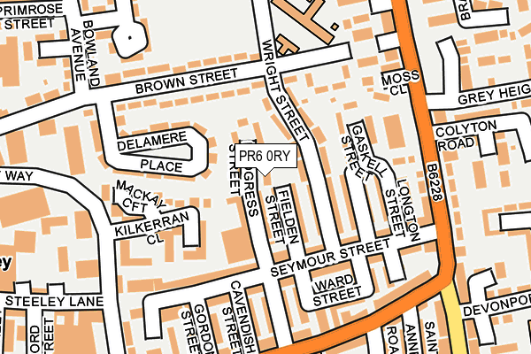 PR6 0RY map - OS OpenMap – Local (Ordnance Survey)