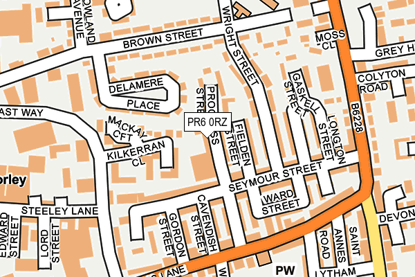 PR6 0RZ map - OS OpenMap – Local (Ordnance Survey)