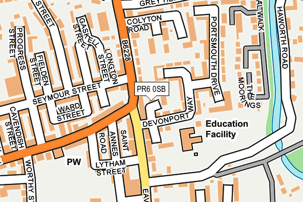 PR6 0SB map - OS OpenMap – Local (Ordnance Survey)