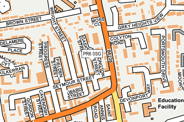 PR6 0SG map - OS OpenMap – Local (Ordnance Survey)