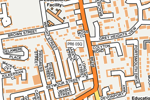 PR6 0SQ map - OS OpenMap – Local (Ordnance Survey)