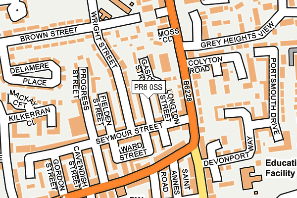 PR6 0SS map - OS OpenMap – Local (Ordnance Survey)