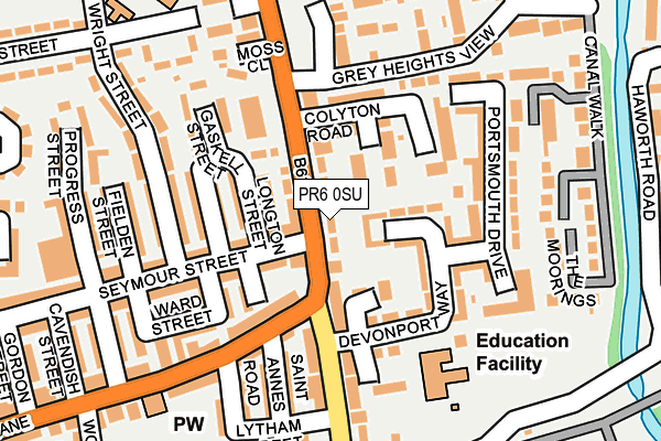 PR6 0SU map - OS OpenMap – Local (Ordnance Survey)
