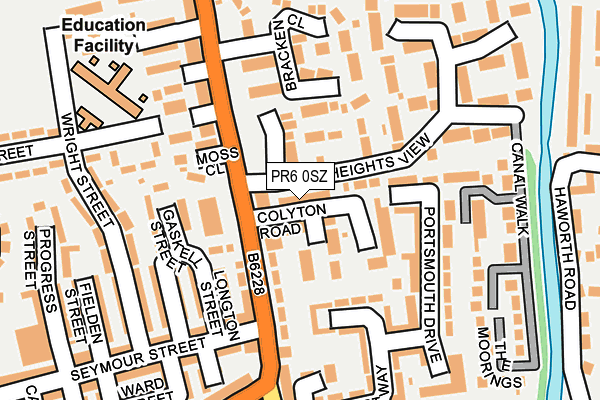 PR6 0SZ map - OS OpenMap – Local (Ordnance Survey)
