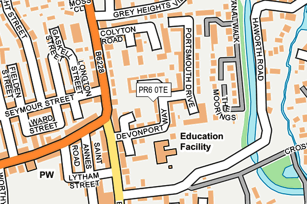 PR6 0TE map - OS OpenMap – Local (Ordnance Survey)