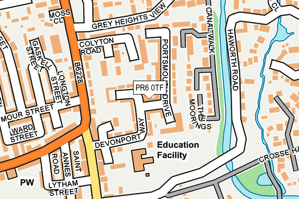 PR6 0TF map - OS OpenMap – Local (Ordnance Survey)