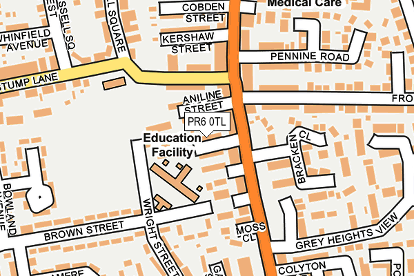 PR6 0TL map - OS OpenMap – Local (Ordnance Survey)