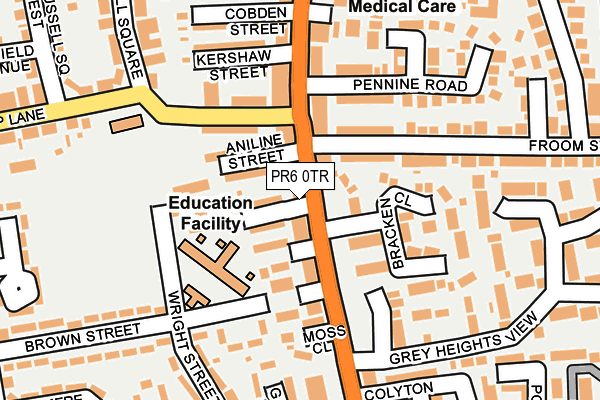 PR6 0TR map - OS OpenMap – Local (Ordnance Survey)