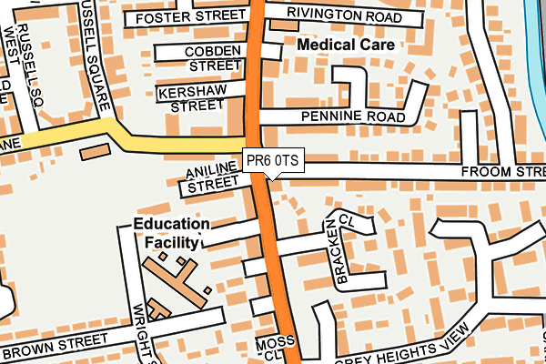 PR6 0TS map - OS OpenMap – Local (Ordnance Survey)