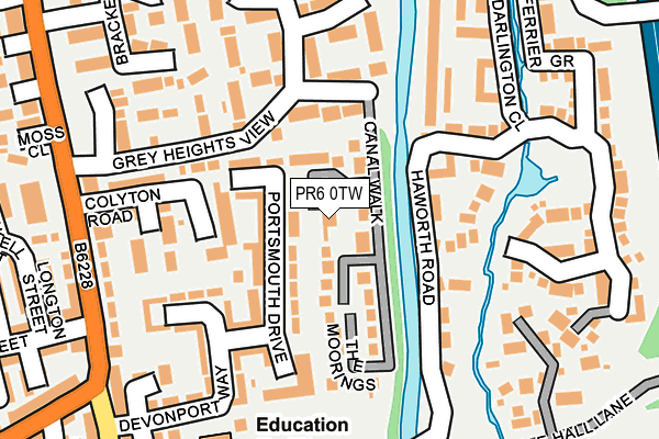 PR6 0TW map - OS OpenMap – Local (Ordnance Survey)