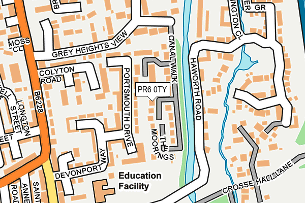 PR6 0TY map - OS OpenMap – Local (Ordnance Survey)