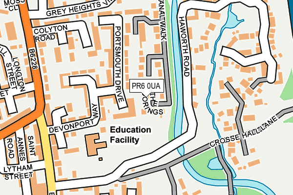 PR6 0UA map - OS OpenMap – Local (Ordnance Survey)