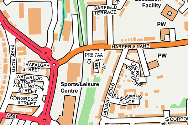 PR6 7AA map - OS OpenMap – Local (Ordnance Survey)