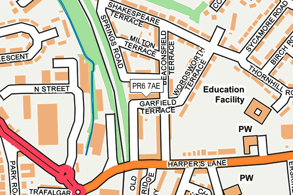 PR6 7AE map - OS OpenMap – Local (Ordnance Survey)