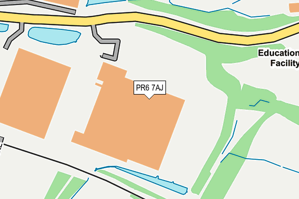 PR6 7AJ map - OS OpenMap – Local (Ordnance Survey)
