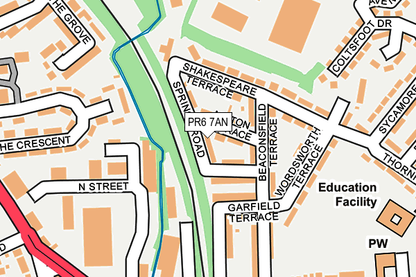 PR6 7AN map - OS OpenMap – Local (Ordnance Survey)