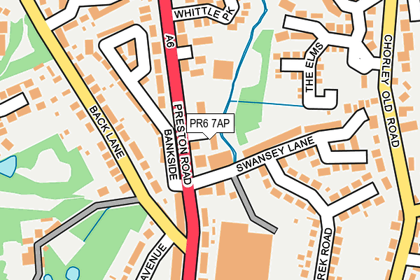 PR6 7AP map - OS OpenMap – Local (Ordnance Survey)