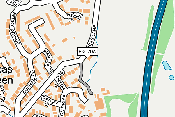 PR6 7DA map - OS OpenMap – Local (Ordnance Survey)